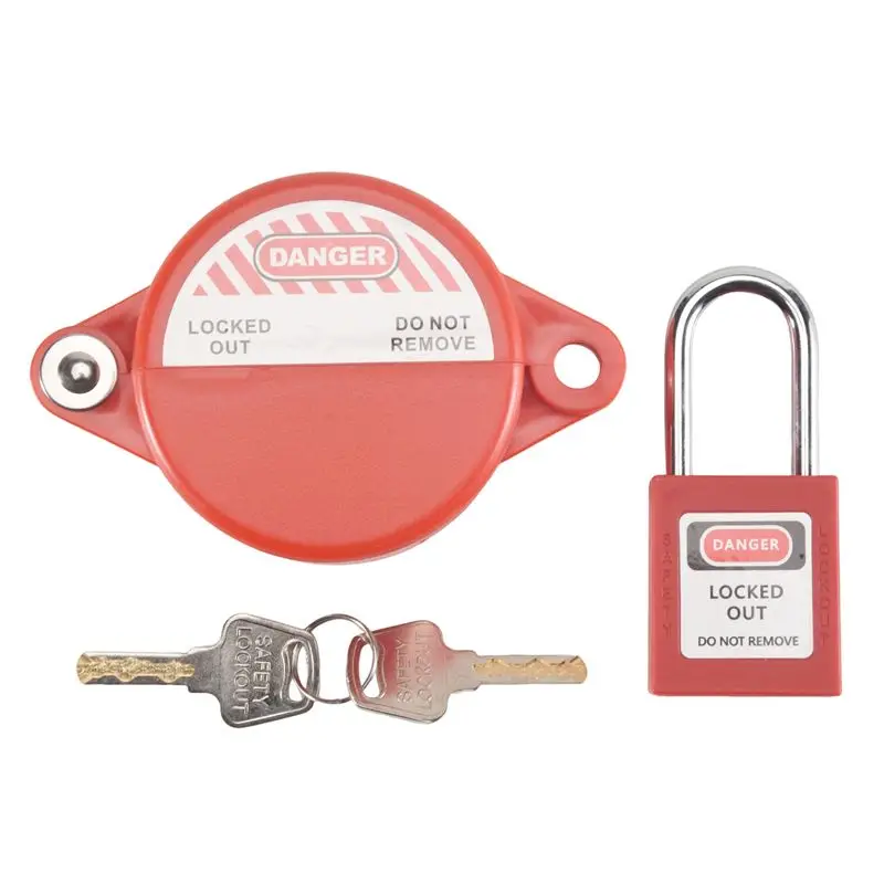 ABCA-Outdoor Faucet Lock With Safety Padlock - Water Spigot Lock, Hose Bib Lock For 1 To 2-1/2 In Dia Valve Handles, Faucet, Dur