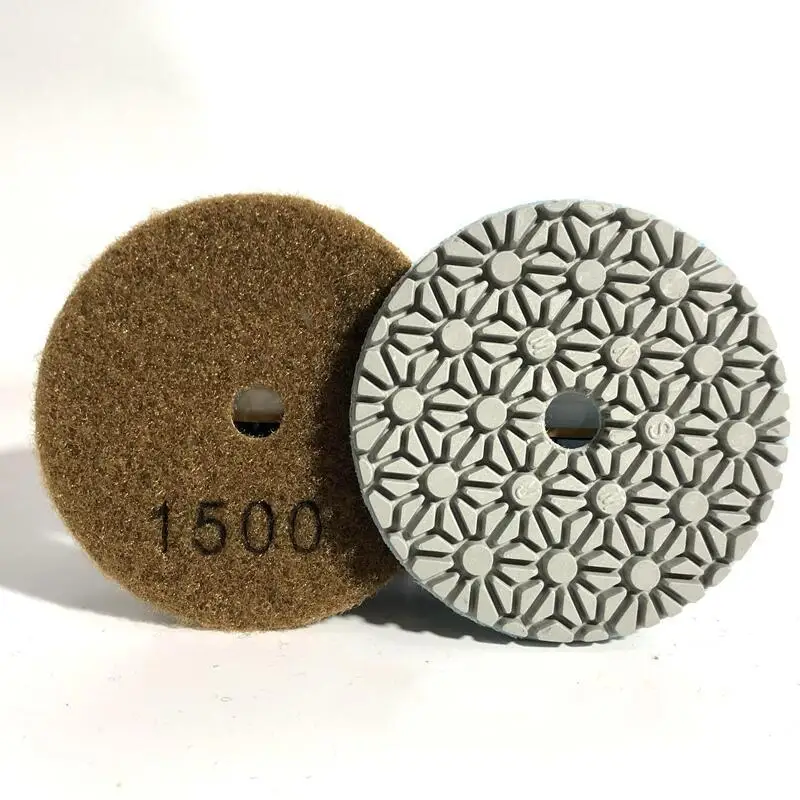 1 Stück 3 Zoll 4 Zoll Diamant-Nasspolierpads Granit Marmor Beton Stein Polierwerkzeuge Schleifscheiben Rad 30 # - 3000 # Ausdauer – Detail 16