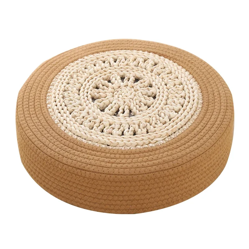 Corn husk bay window futon cushions on the floor straw Japanese meditation mats balcony mats and tatami mats