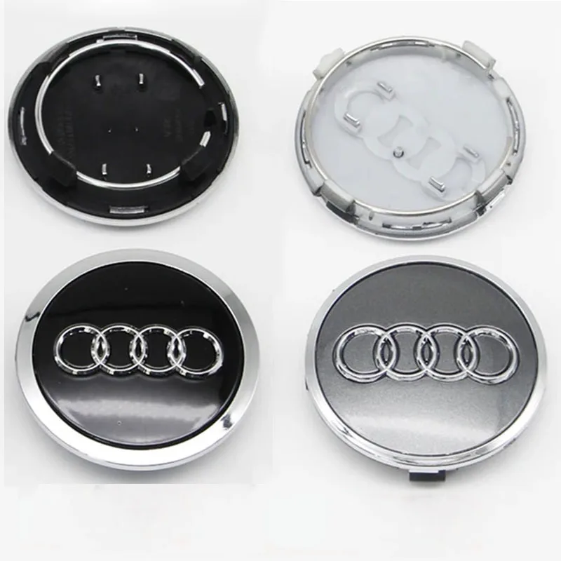 

4pcs 69mm Car Wheel Center Hub Cover Badge Logo For Audi A3 A4 B8 8P A6 C7 A5 Q5 B7 B6 B9 SLINE QUTTRO RS Q3 Q7 S3 S4 S5 Emblem