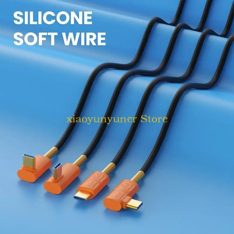 

P9JB Силиконовый кабель USB4 TypeC, 40 Гбит/с, опция с несколькими угловыми разъемами, улучшающая совместимость PD240W, быстрая