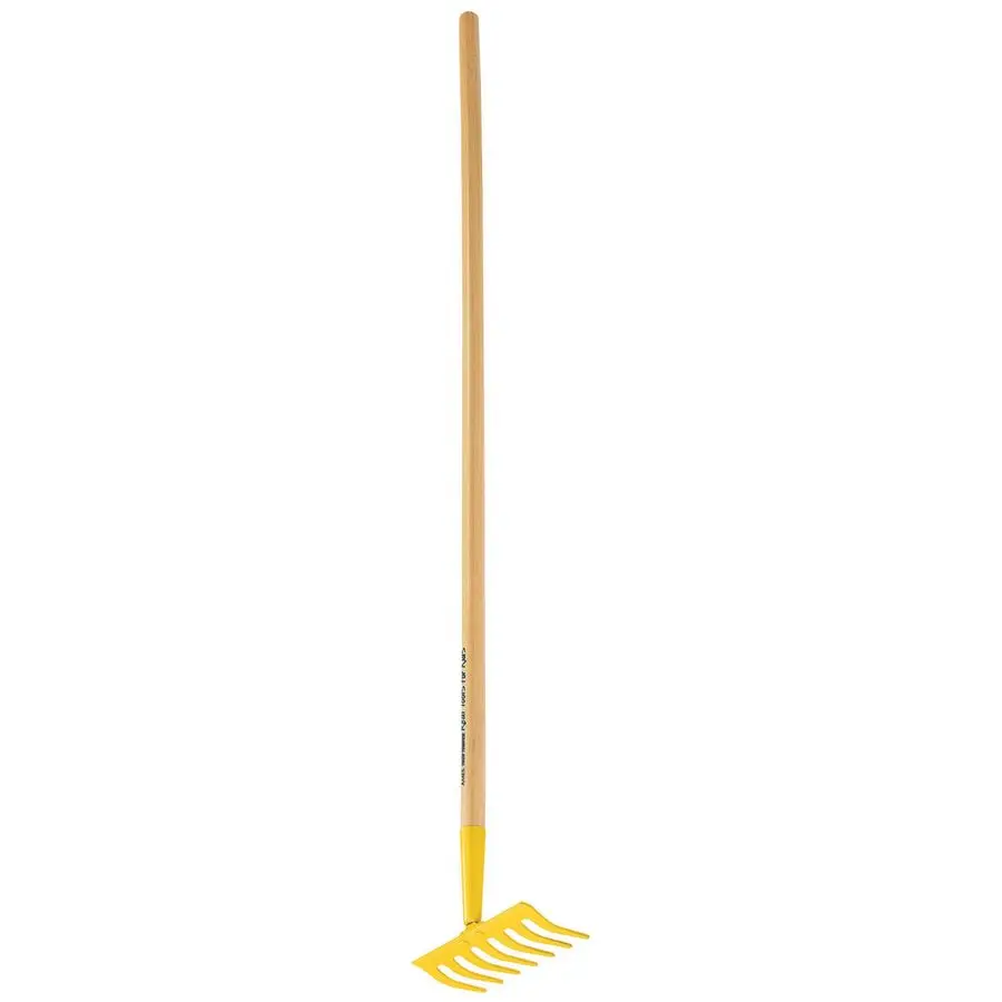 

KGRM Kids 7.5 in. Steel Head Garden Rake with 42 in. Hardwood Handle