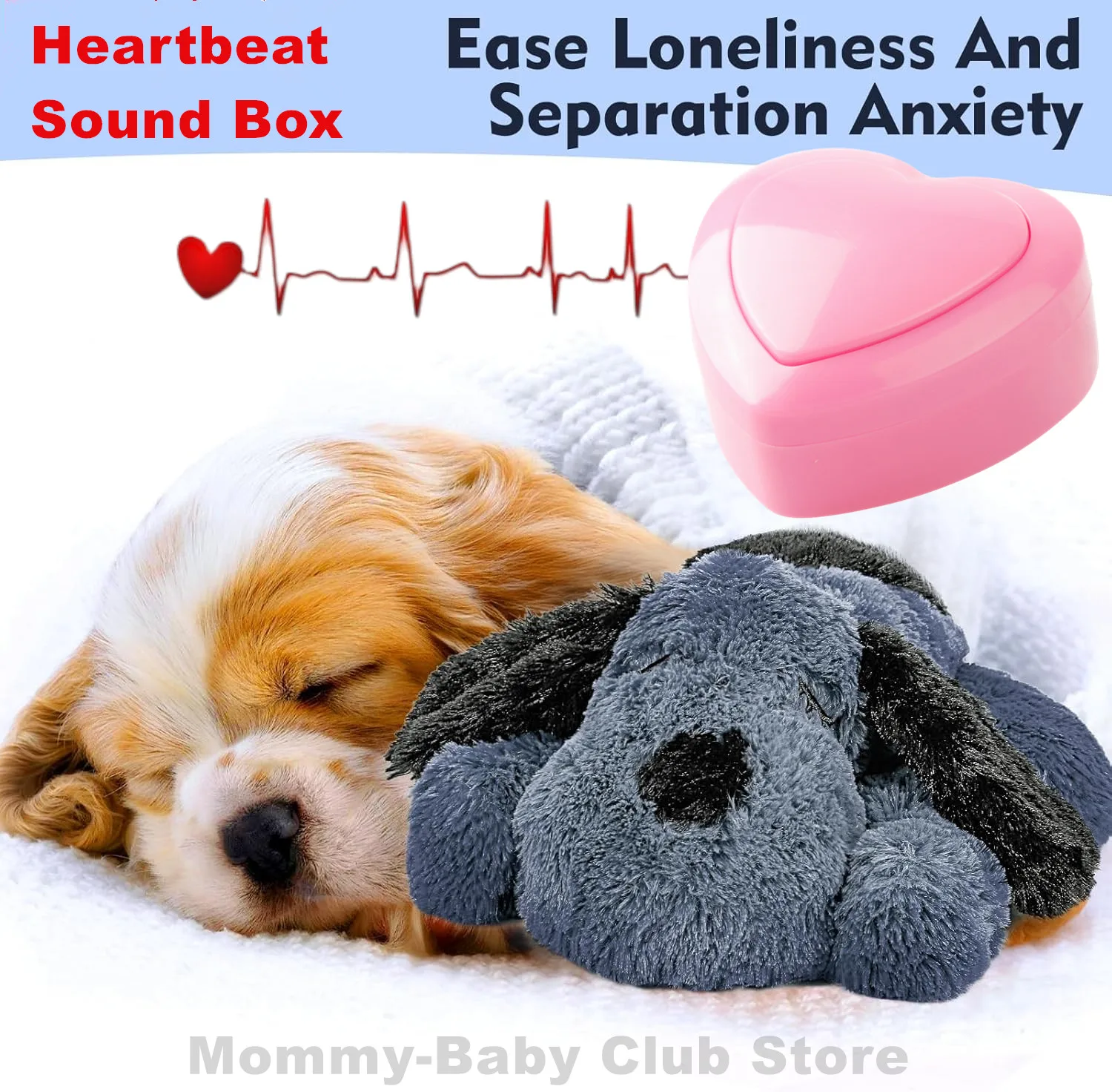 Pet Accessories Heartbeat Box Toy Kids Pet Toys Simulator Small for Sleeping Plush Plastic Sound Maker Pets Child Pet Gifts