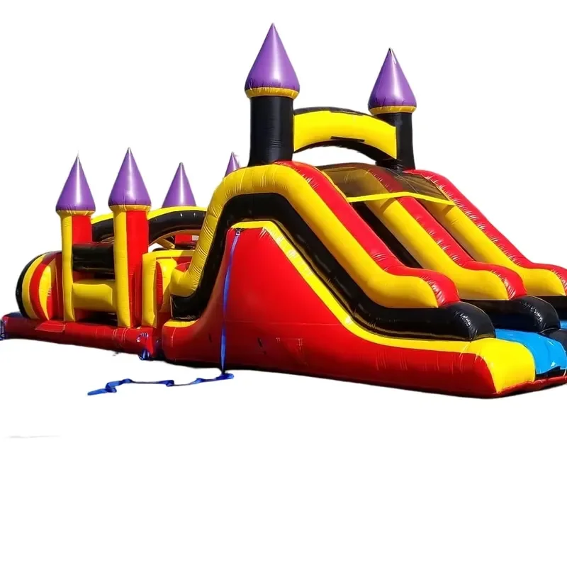Hot Blower Obstacle Course Inflatable Water Slide Bounce House Inflatable Castle