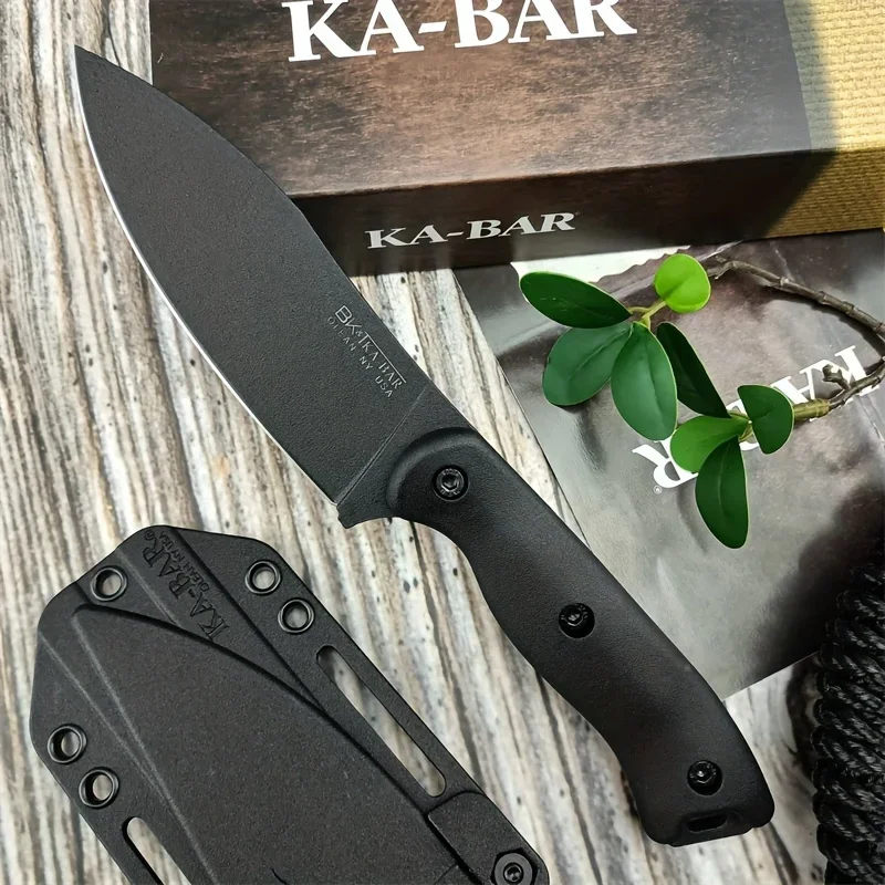 EDC BK19 Becker Harpoon Knife Fixed Blade Knives with Kydex Sheath D2 Blade Nylon Fiber Handle Camping Outdoor Survival Tactical