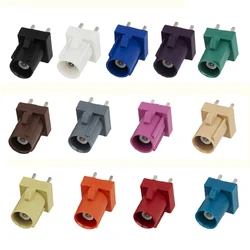 1pc  Fakra Male Plug A/B/C/D/E/F/G/H/I/K/M/L/Z RF Coaxial Connectors Straight PCB Mount NEW Wholesale