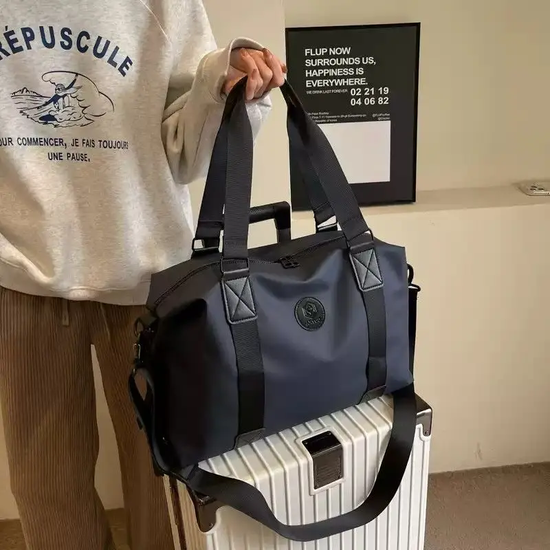 大容量短期旅行バッグメンズシングルショルダーハンドバッグフィットネスアウトドア収納バッグウェットとドライの分離スポーツバッグ