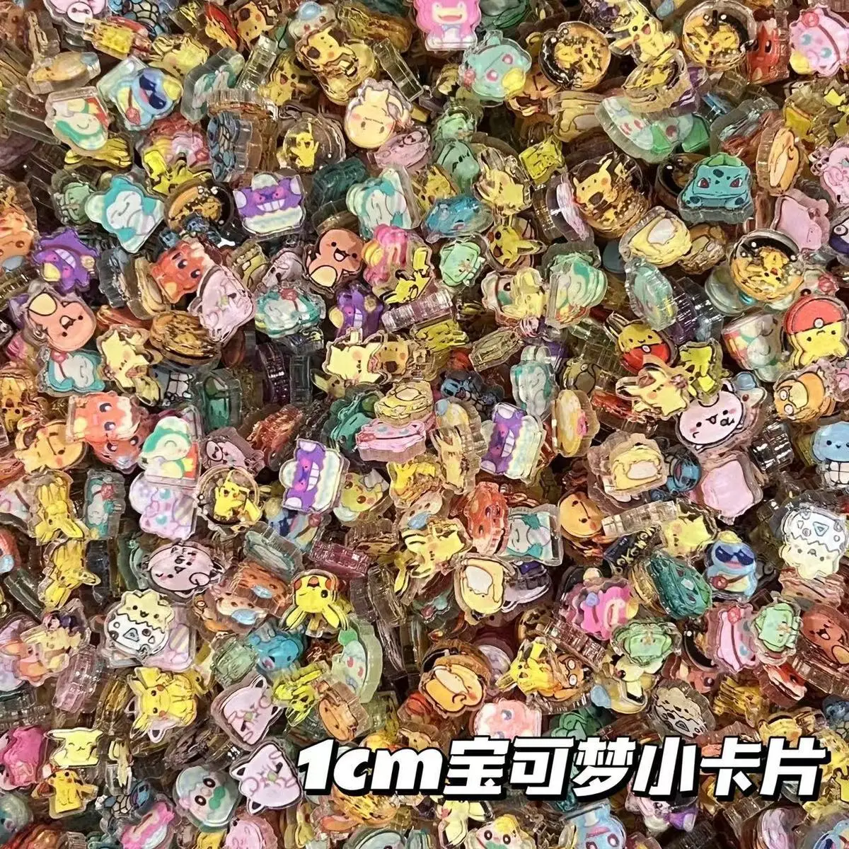 1cm 2cm Pokémon small acrylic pieces DIY Handcraft Shakers Materials Acrylic Stickers Mini Mixed Fun - view 6