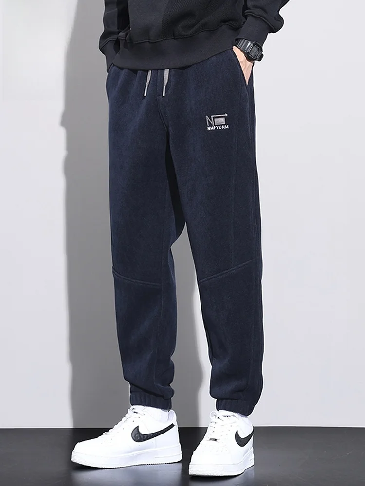 

Мужские повседневные брюки весна 2026: модные свободные спортивные брюки-харланы с эластичным поясом из полиэстера