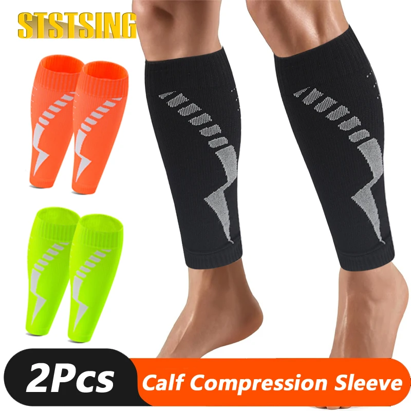 2PCS Calf Compression Sleeves for Men and Women - Footless Compression Socks Support for Varicose Veins, Nursing,  Running
