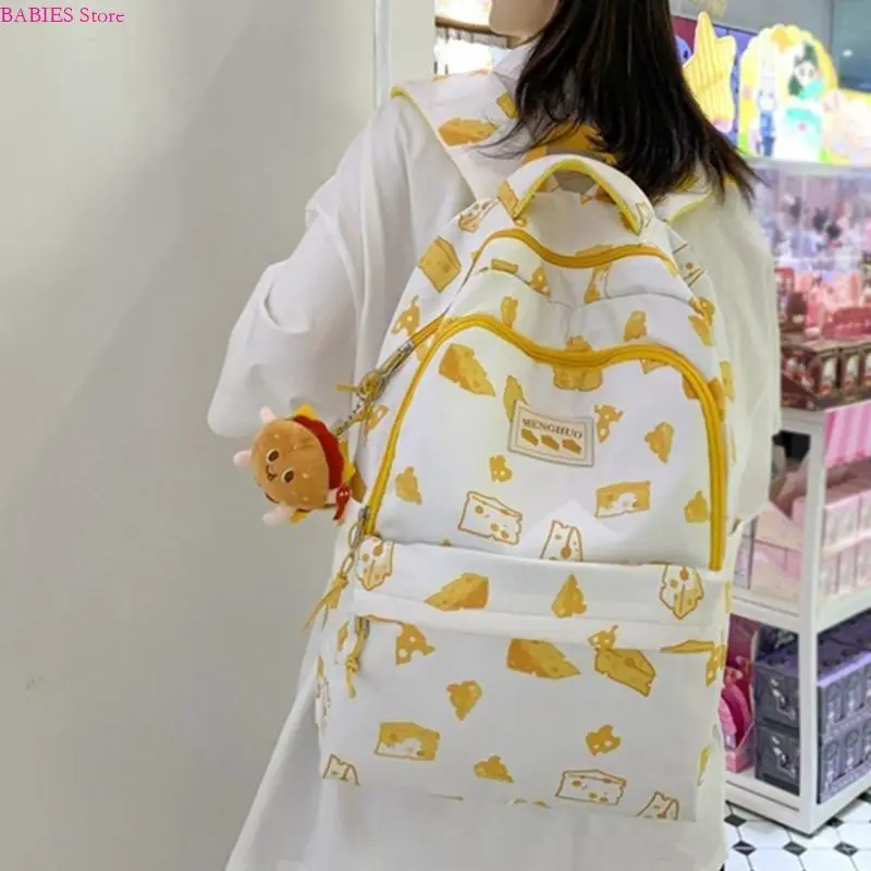 

C9GB Fashion Women Backpack Nylon School Bag for Teenage Girls Men Graffiti Bookbag