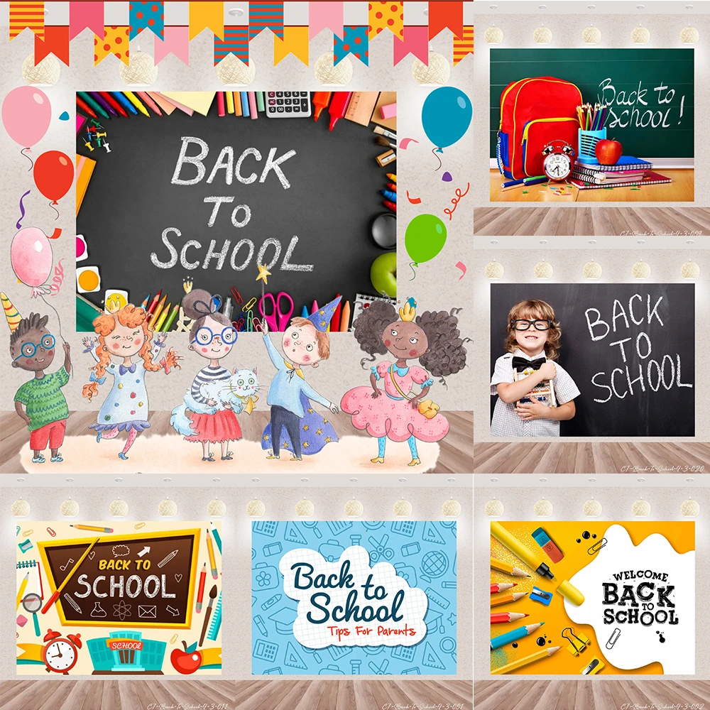 Start Of School Season Back To School Party Vinyl Background Baby Shower Decoration Photography Studio Prop Supplies Poster Gift