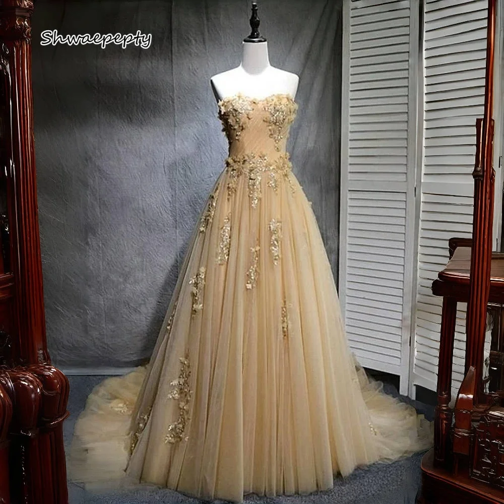 

Vintage Floral Lace Appliques Wedding Dresses Sleeveless A Line Pleats Long Bridal Gowns Champagne Vestidos De Novia Customized