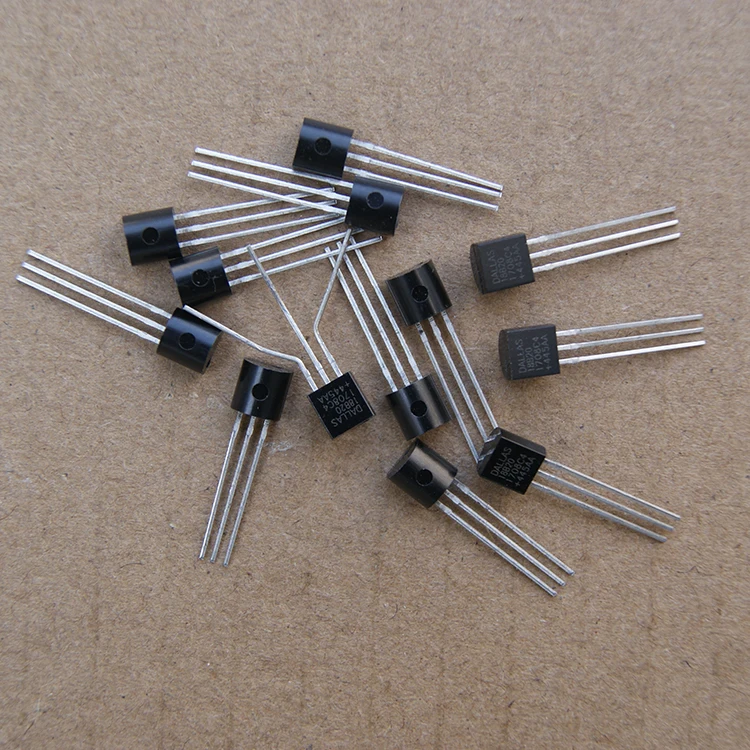 18B20 Temperature Sensor DS18B20 Imported Original Chip Indoor Temperature Resistance Line High Temperature Adhesive