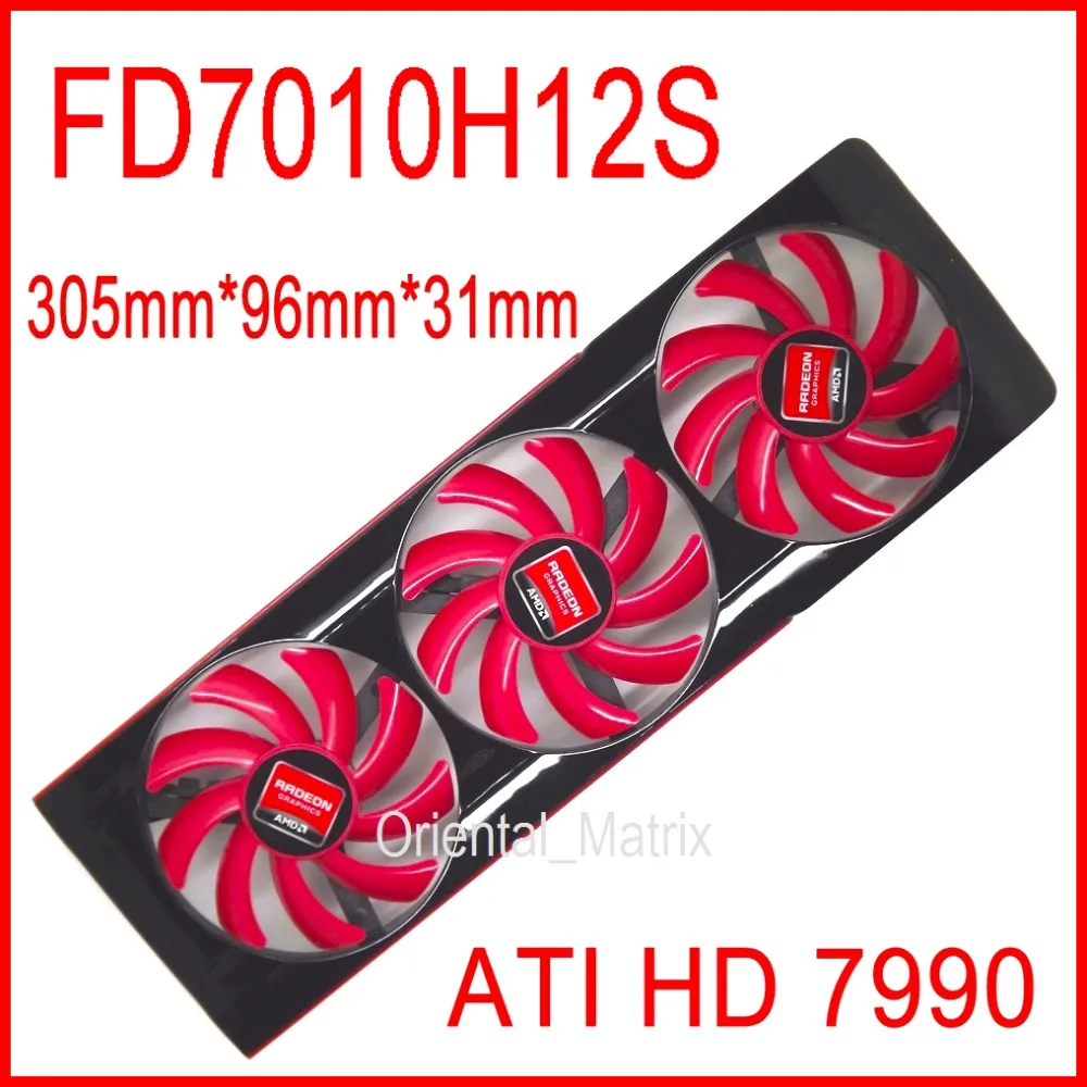 

FD7010H12S DC 12V 0.35A For AMD ATI HD7990 Video Card VGA Fan HD7990 Graphics Card Fan 4 Wire Cooling Fan