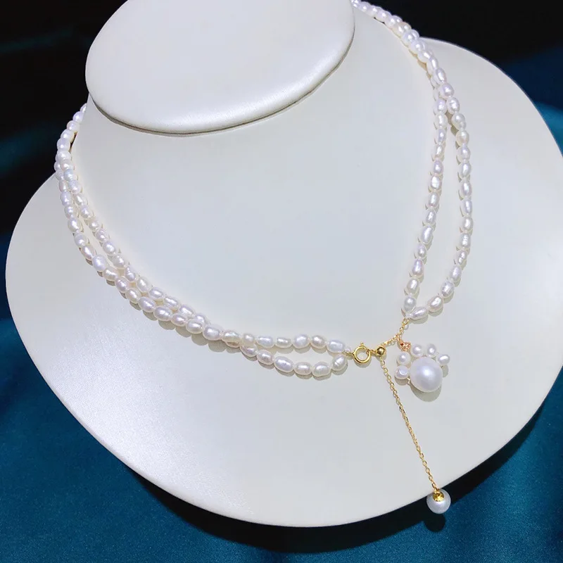 

Natural Freshwater Pearl Internet Celebrity Cat Claw Necklace for Women, Niche Design, Exquisite and Elegant Small Bead Necklace