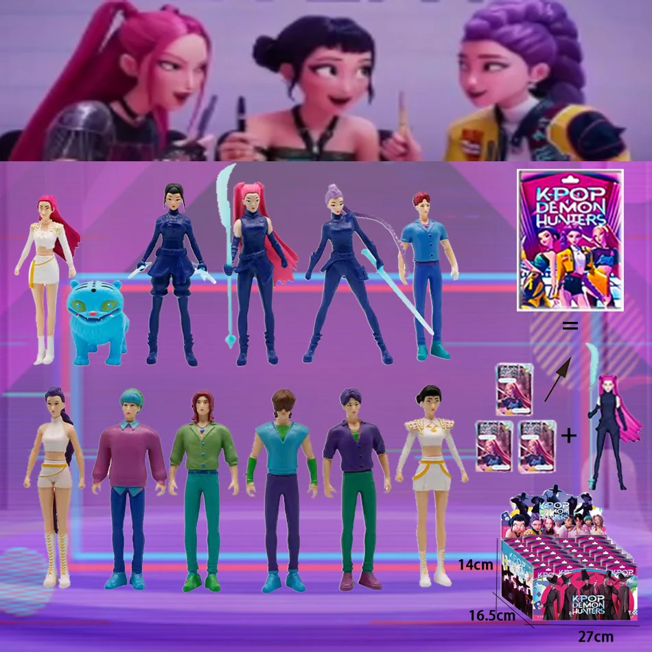 

Аниме Kpop Demon Hunt, фигурка тигра, слепая коробка, серия украшений для стола, игрушки, статуи, украшение для Хэллоуина, Рождества, подарки для детей