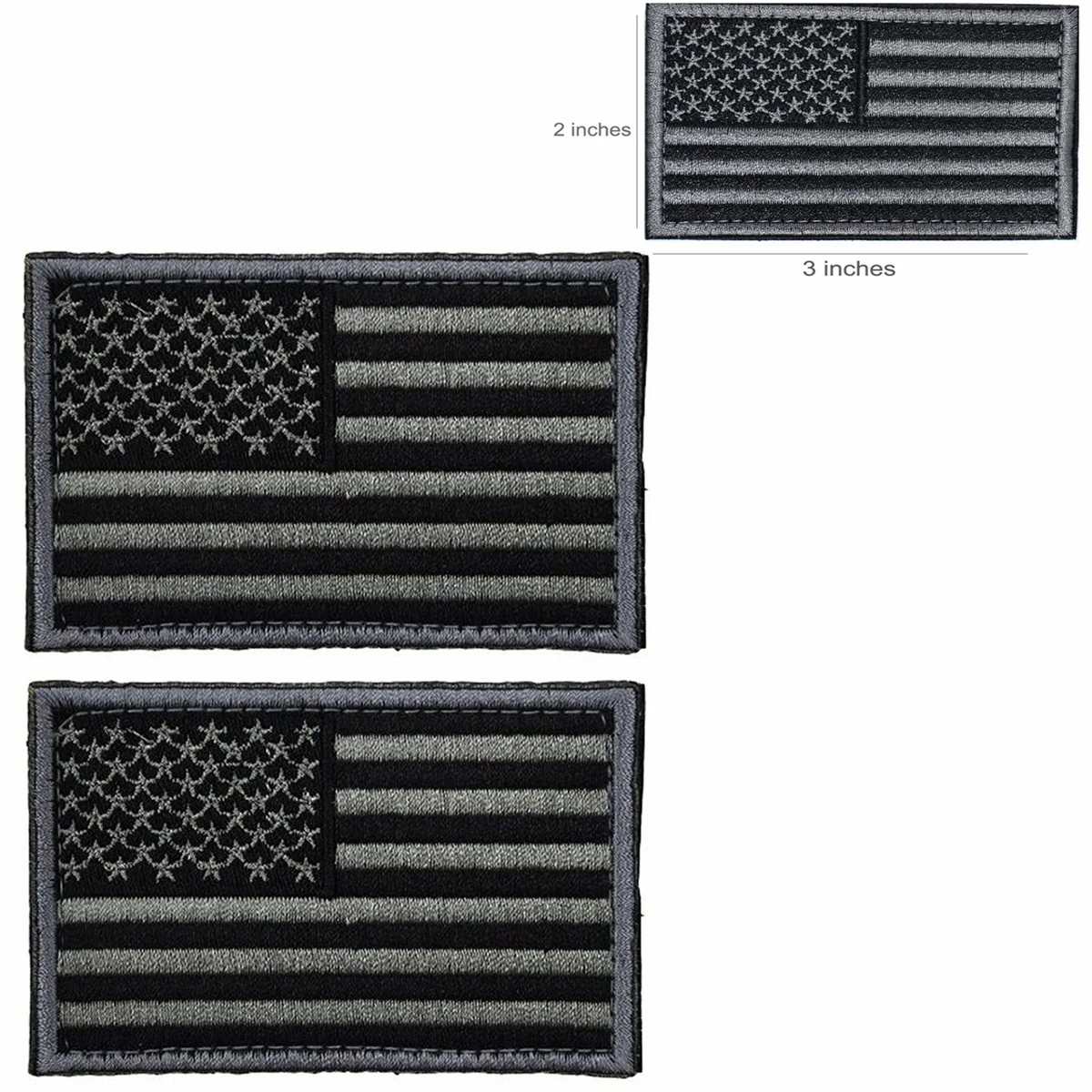 

4pcs Sticky Hook Loop Backing American Flag Patch Self-Adhesive For Military Hats Gear Bags Jackets Clothing Usa Emblem