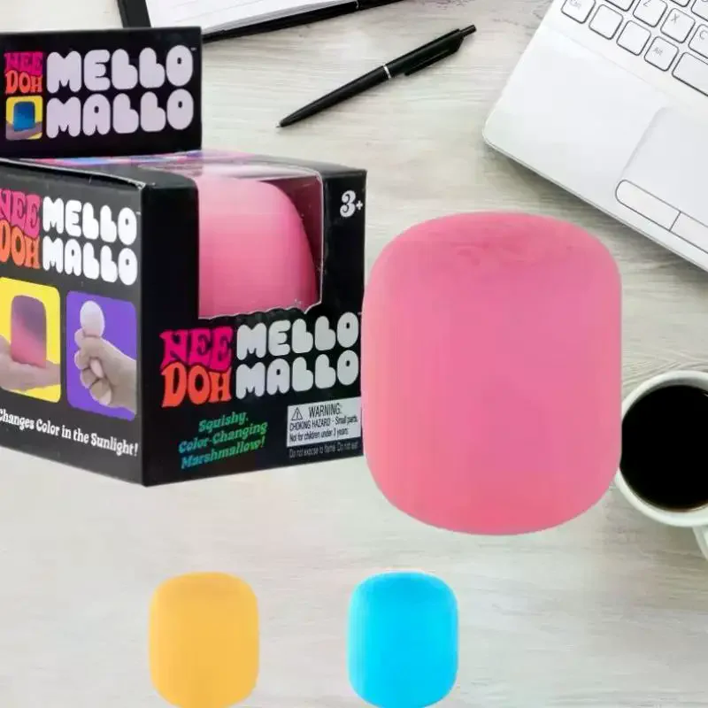 /GJ/Color Changing Uv Food Squeeze Release Tool Marshmallow Feel Slow Rebound Pinch Music Stress Toy