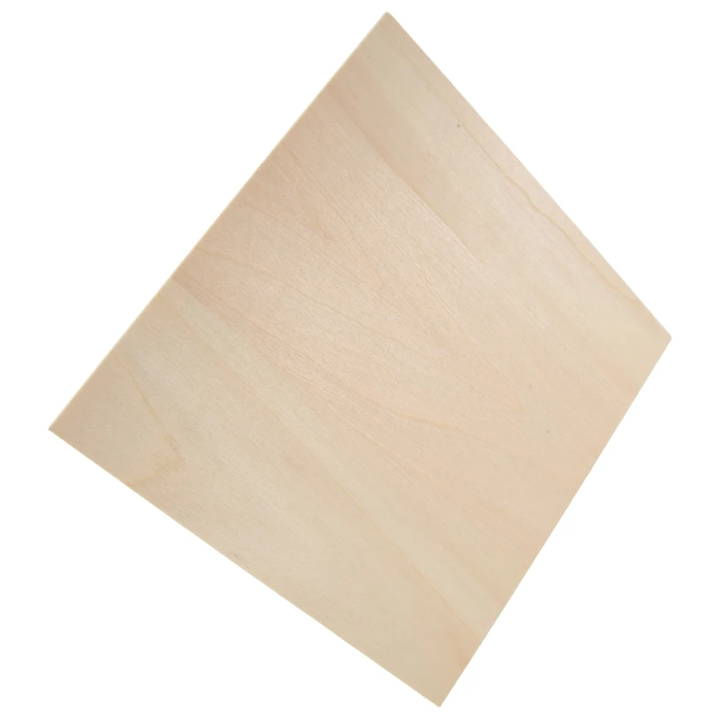 Feuilles de tilleul non finies, planche de bois vierge rectangulaire, découpes en bois pour l'artisanat, 20x20x0,2 cm, 10 pièces