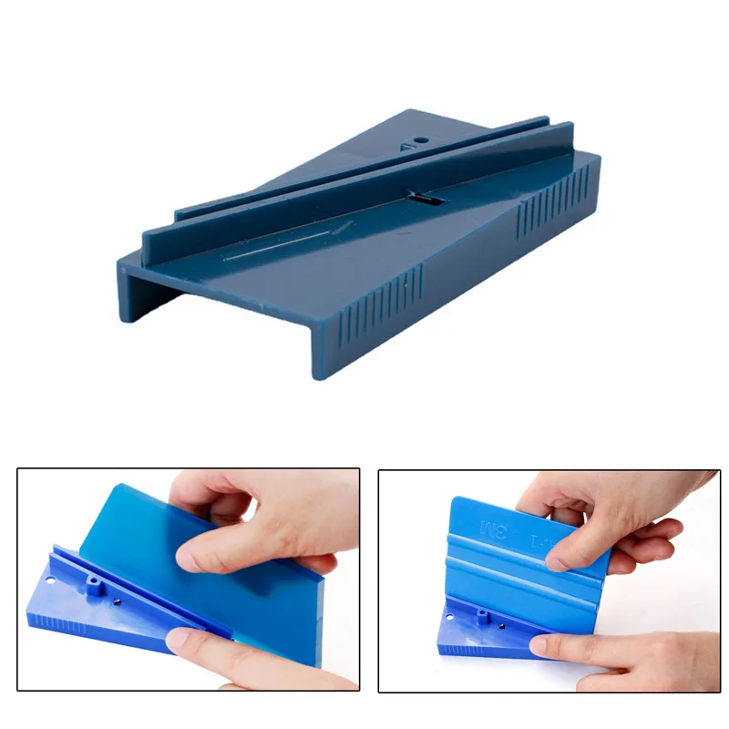 Car Wrap Plastic Squeegee Trimmer Hard Card Scraper Sharpening Tool Skiving Knife Cutter Window Tinting Tool Skiving Sharpener