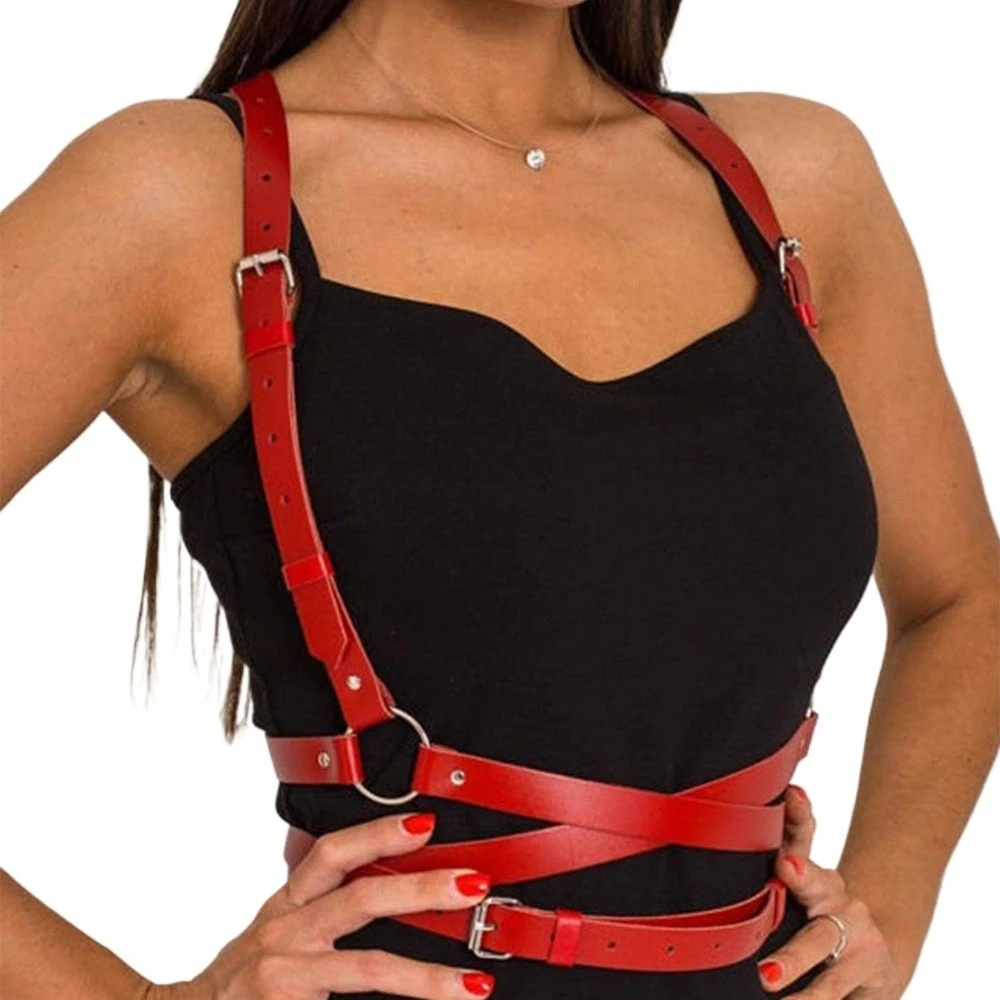 Fashion Belt Street Style Bondage Corset Belt Goth Suspender for Women Casual Wild Decoration Waistband Punk Clothing Accessoly