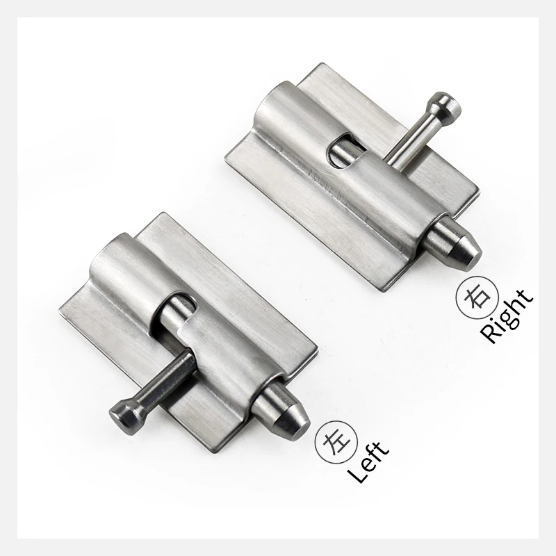 Latch Stainless Steel Bolt Door Bolt Partition Wood Door Bathroom Cabinet Bolt Latch Double Head Plug Square Door Pin