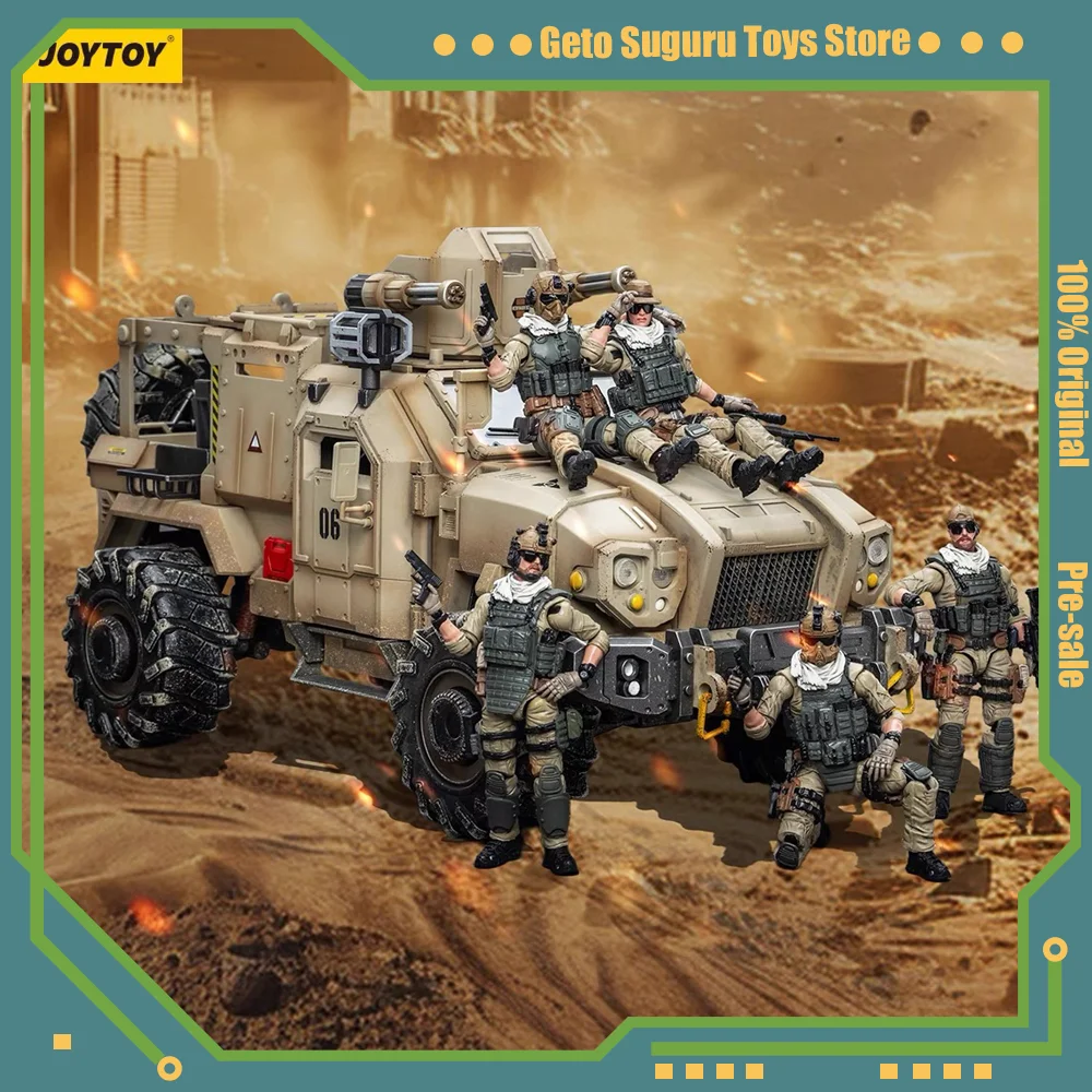 1/18 JOYTOY 3.75inch Action Figure U.S. Army Delta Assault Squad Hardcore Coldplay Cyclone Assauit Armored Car Anime Model Toy