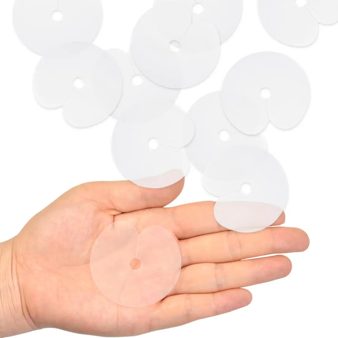 Hair Want 20Pcs Heat Protector Shields for Keratin Extensions Pre-bonded Extension Fusion Glue Protector Single Hole Shield