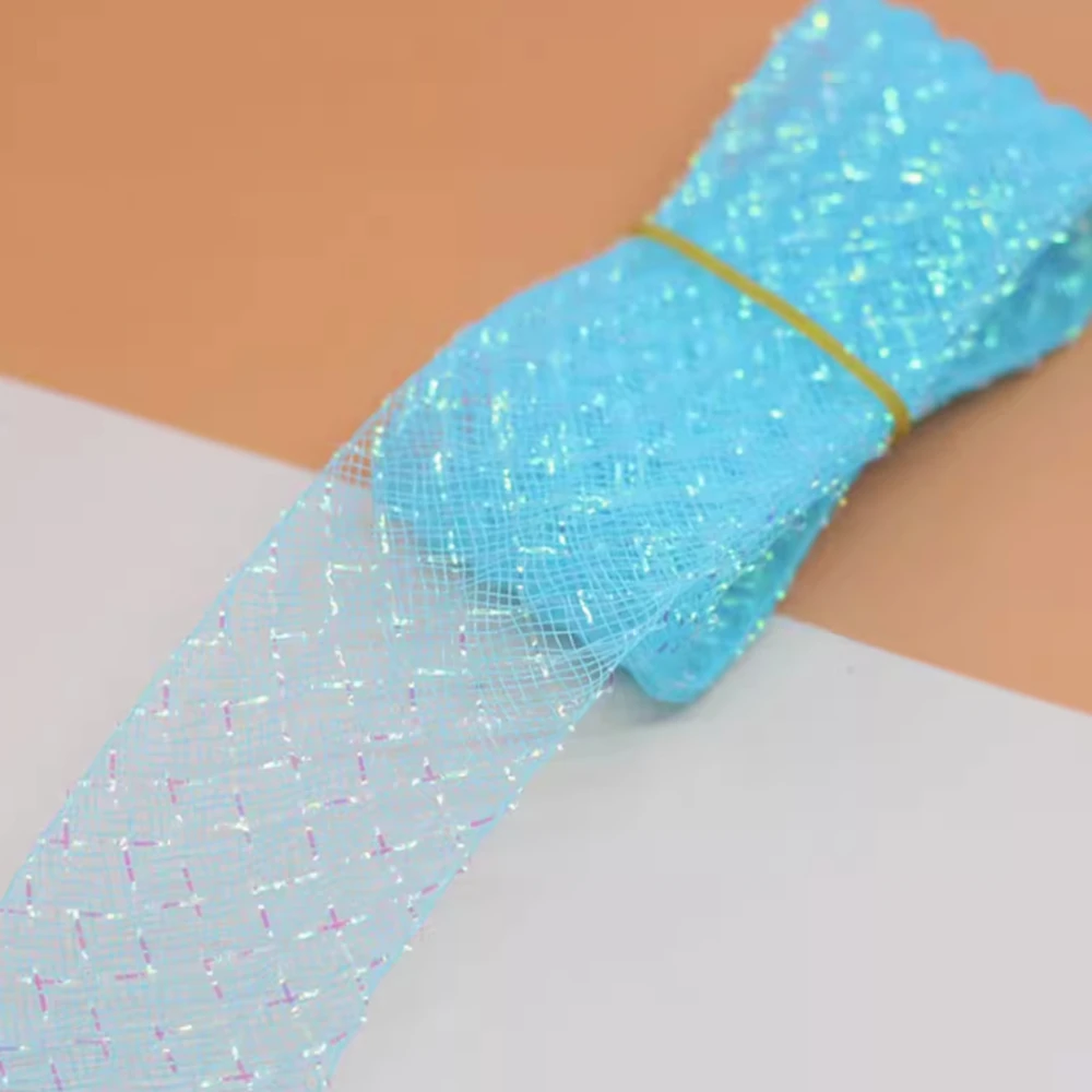 4,5 cm breiter, flacher Krinoline-Bandstoff – Silber – Pferdehaarband für Hüte und Fascinators, 22 Meter – Detail 3