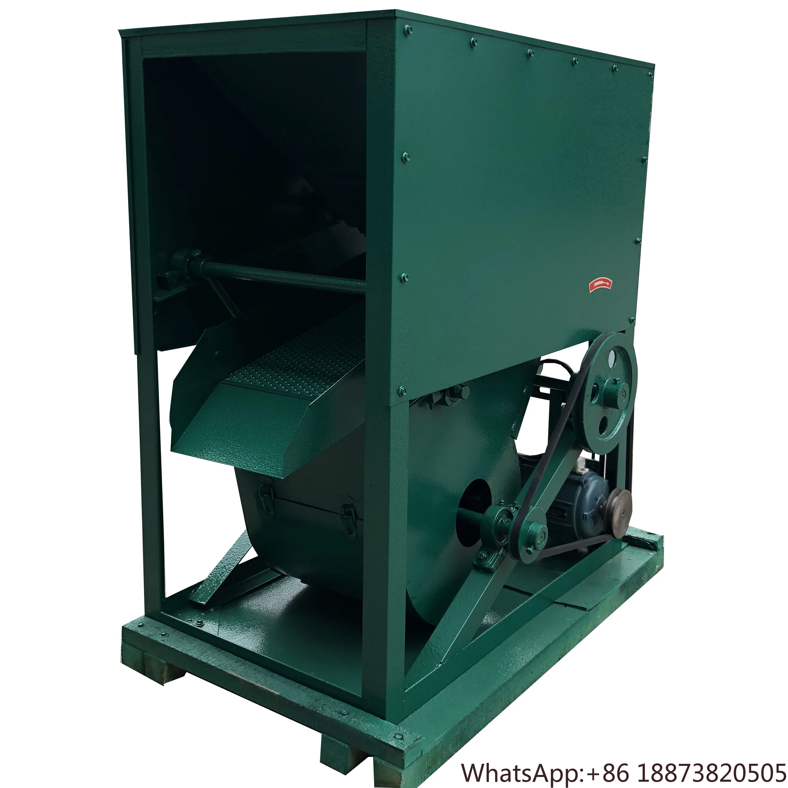 Blow specific gravity stone machine to clean up the grain in the side stone and other heavy debris