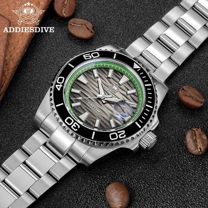 ADDIESDIVE 41mm AD2514 hommes montre de sport BGW9 Super lumineux 316L acier inoxydable Reloj Hombre 20Bar étanche montres à Quartz