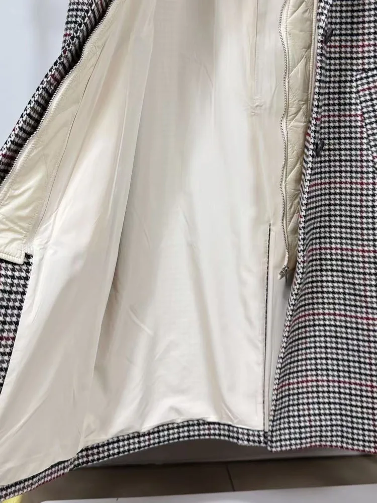 Ele – manteau Long décontracté en laine pour femmes, vêtements d'extérieur amples, coupe-vent polyvalent, simple boutonnage, mi-long, avec capuche