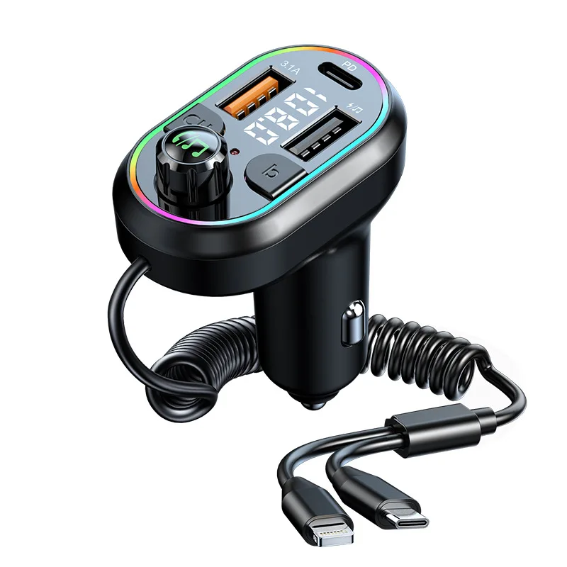 C29 Auto-MP3-Player Bluetooth 5.0 FM-Transmitter Drahtloser Audioempfänger PD 25 W Schnellladung mit Apple Typ-C-Ladekabel