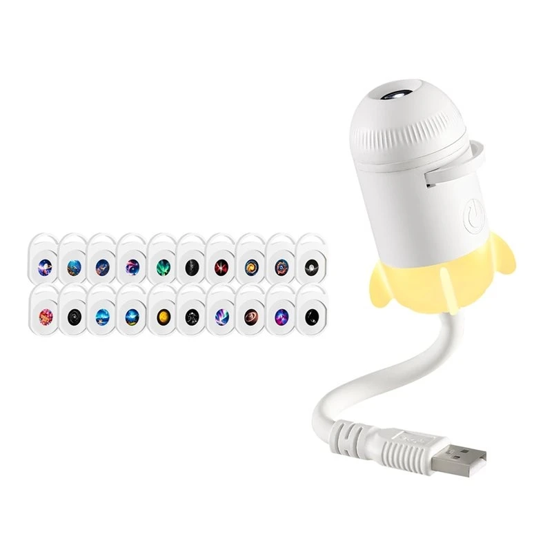 AS94-2-In-1 Star Projector Light 20 HD Film Effects Clear Image Adjustable Brightness For Kids Gift Home Decor
