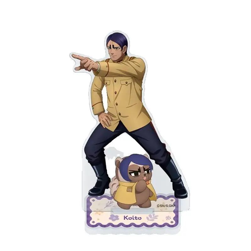 Anime Golden Kamuy Acrylic Standing Sign Board Shiraishi Yoshitake Ogata Hyakunosuke Rubber Desk Decorations Holiday Gift