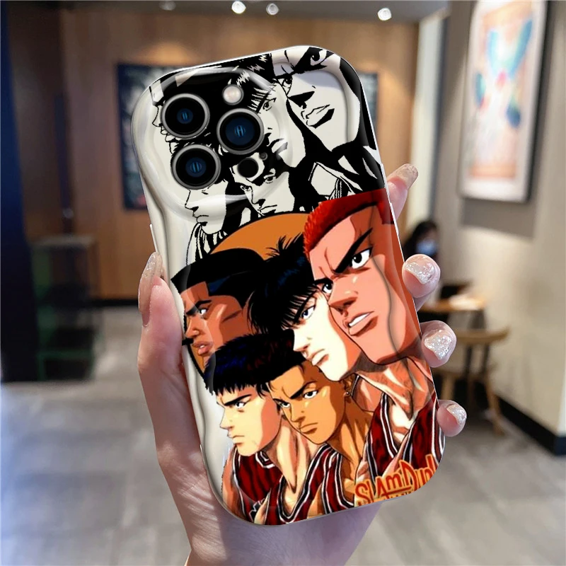 Slam Dunk Cool Art Anime Comic For Apple iPhone 15 14 13 12 11 XS XR X Pro Max Plus Wave Oil TPU Phone Case