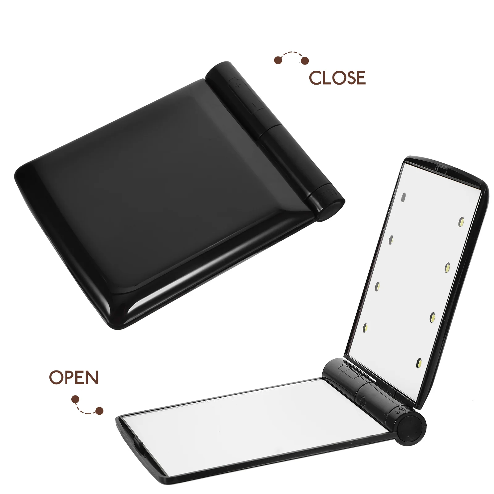 Led Makeup Mirror Foldable Two-Sided Handheld Portable Compact Travel Mirror For Women Outdoor Purse Mini Skin Care