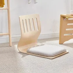 Sedia giapponese Design Casa Soggiorno Mobili Kotatsu Tavolo Sedia Tatami Zaisu Sedia da pavimento senza gambe Finitura nera