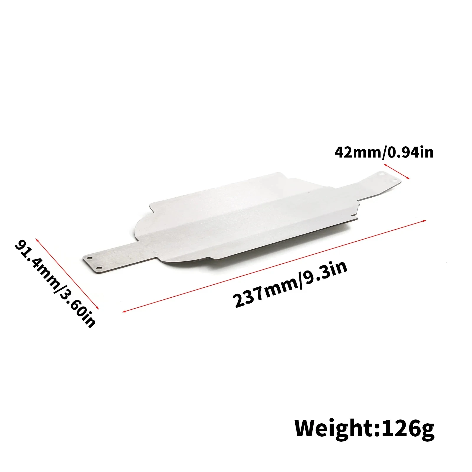 SCY 16101/02/03 Pro Plaque antidérapante en acier inoxydable 1/16 RC Car Upgrade – Armure de châssis durable et protecteur de boîte de vitesses