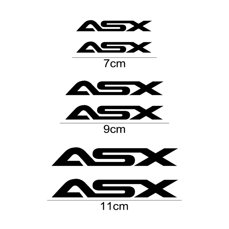 6Pcs Car Styling Wheel Caliper Stickers Auto Brake Decals for Mitsubishi ASX Logo Lancer Montero Mirage Outlander Pajero L200