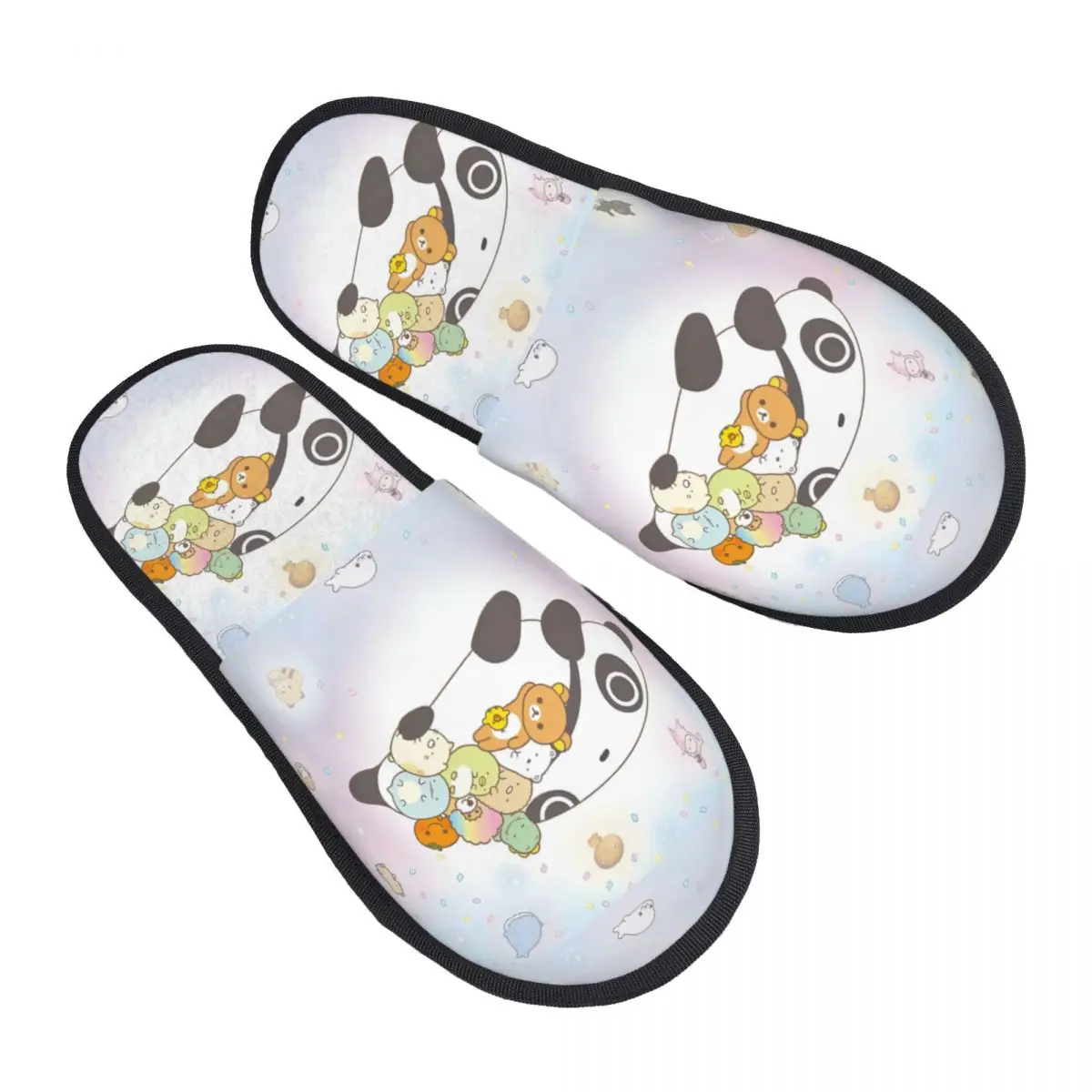 Custom Sumikko Gurashi And Rilakkuma Tare-pan-daed Cartoon Memory Foam Slippers Women Soft Warm Anime Cute House Slippers