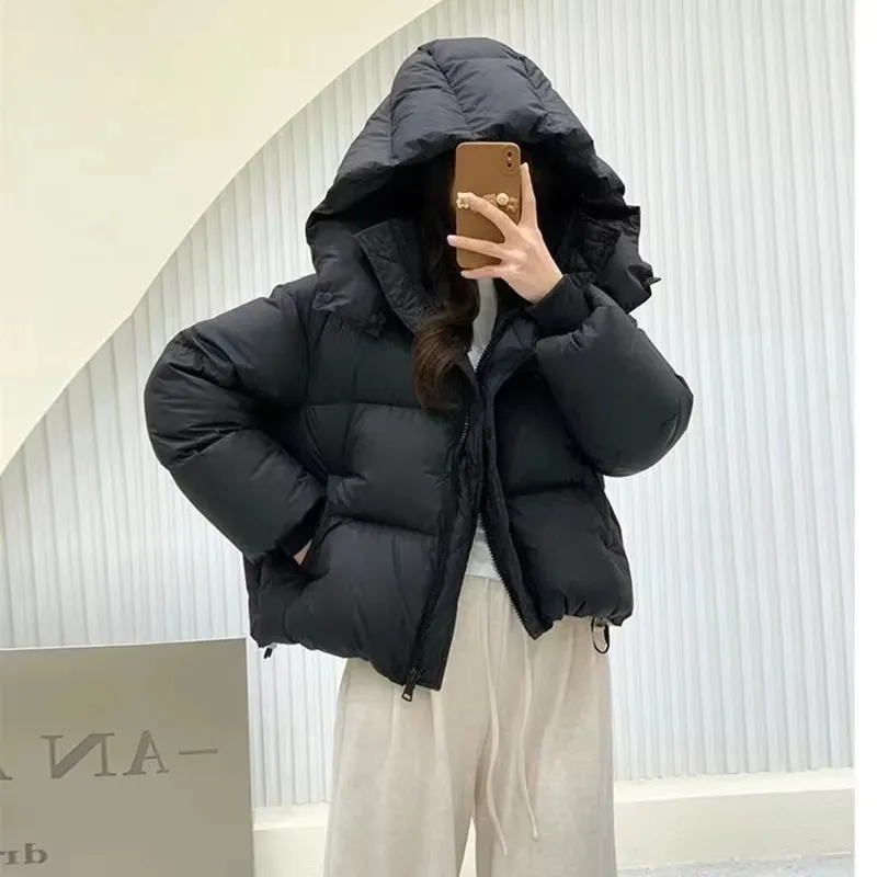 New 2025 Parkas Women Winter Down Cotton Jacket Coat Ladies Hooded Outwear Parka Thick Cotton Padded Female Overcoat Tops