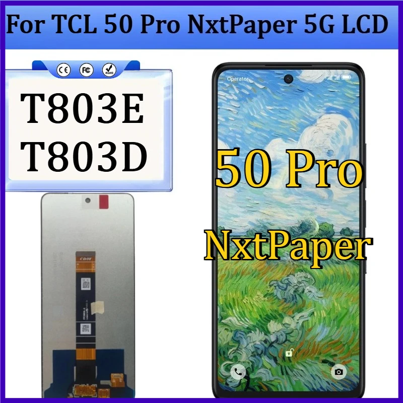 

New TFT For TCL 50 Pro NxtPaper 5G T803E T803D LCD Display Screen Touch Panel Digitizer For TCL 50 Pro NxtPaper Screen