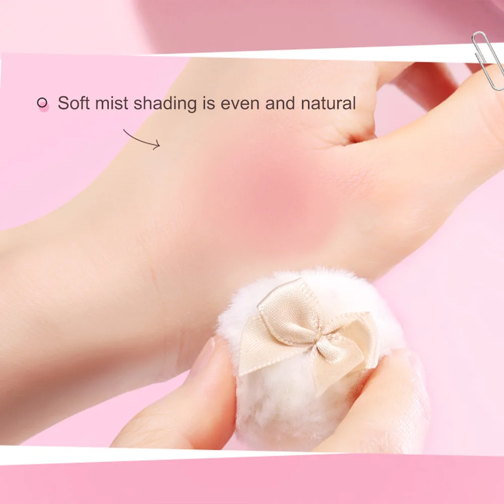 ROCK SWEET Mini flokowany puszek do pudru na kciuk, dwupak, mały, sypki puder do makijażu, róż do policzków