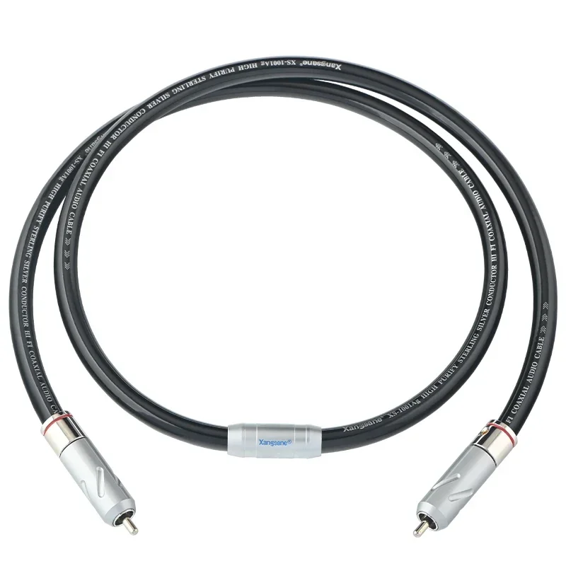 HiFi Reines Silber Digitales Koaxialkabel 75Ohm Audio RCA Signalleitung für Lautsprecher Verstärker