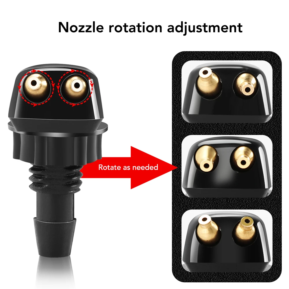 2x الجبهة ممسحة زجاج أمامي رذاذ الماء فوهات غسالة نفاثة ل ألفا روميو ألفا روميو 159 147 صعب 93 95 9000 بيجو 206 307