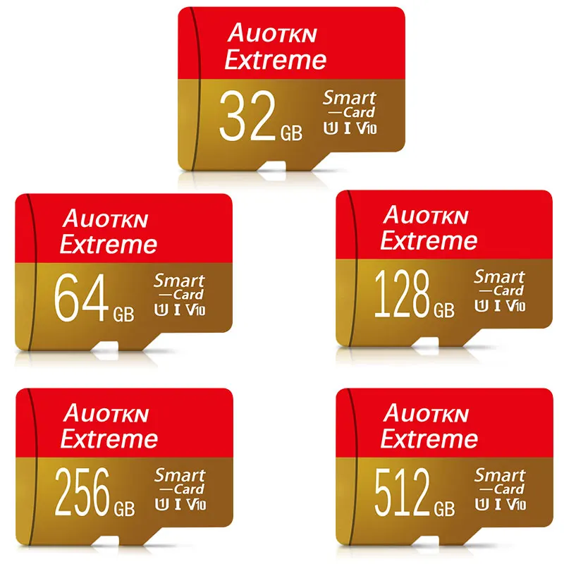 High Speed Micro TF SD Card, Cartão de Memória Flash, 8GB, 16 GB, 32GB, 64GB, 128GB, 256GB, V10, 4K, 512GB