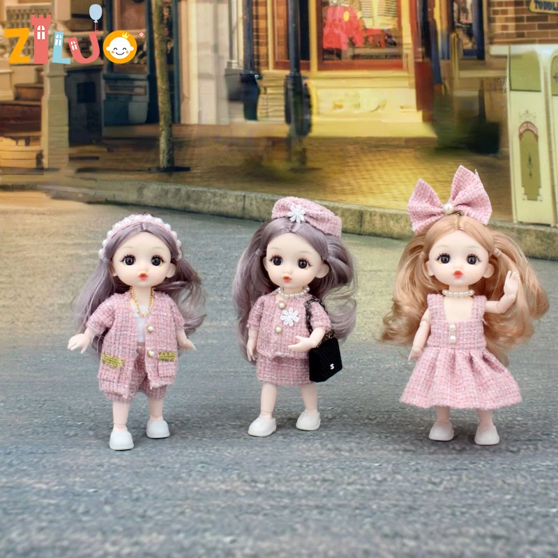 Dolls for Girls 1/12 1/8 16cm BJD Doll Princess Dress Up Muneca with Noble Clothes Doll Toys for Girls Birthday Gift Kids Toys