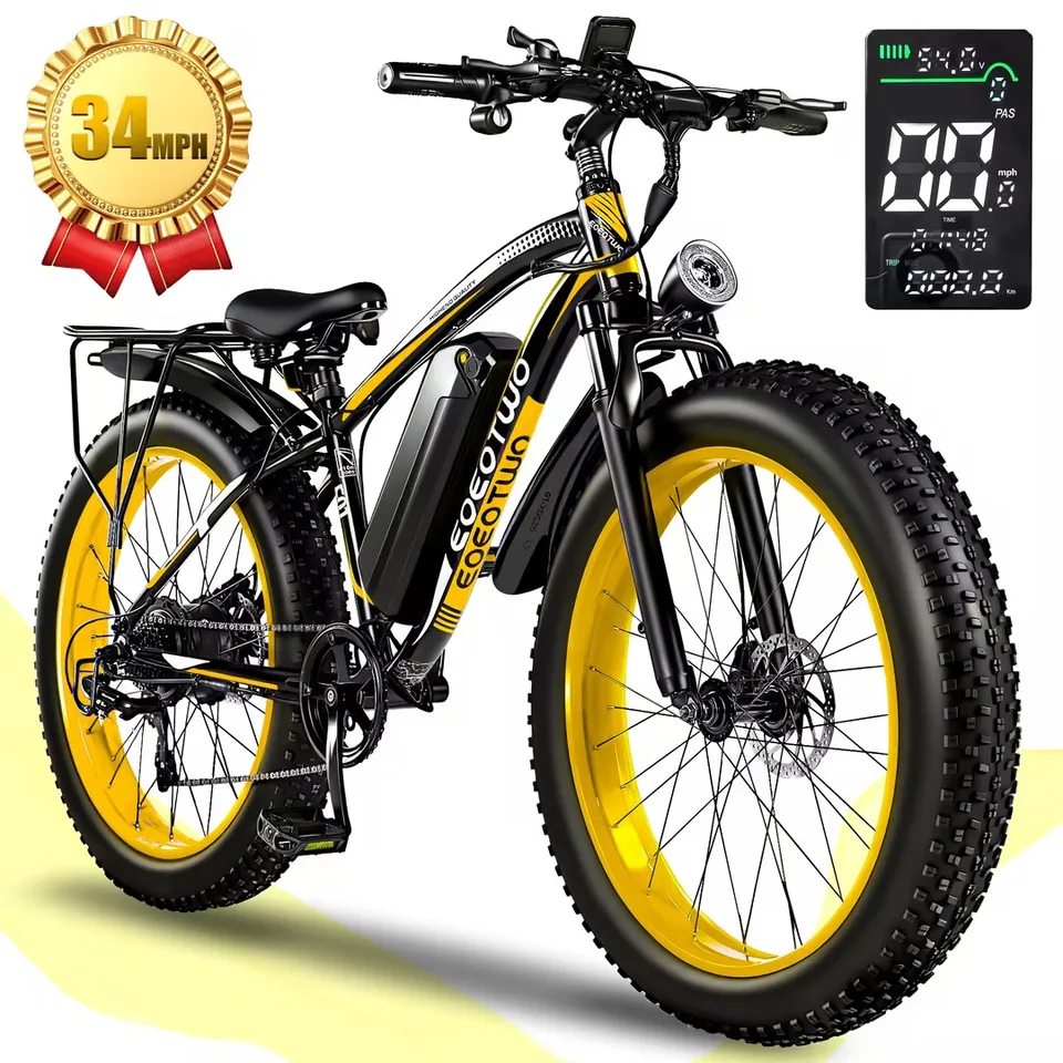 Electric Bike for Adults 750W Motor 28MPH Fast Speed 48V 15Ah Battery 26" Fat Tire Mountain Ebike 400lbs Max Load Aluminum